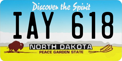 ND license plate IAY618