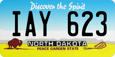 ND license plate IAY623