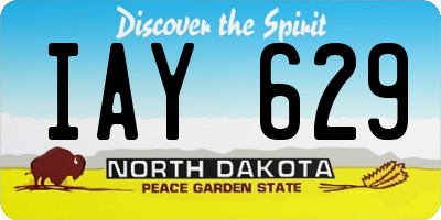 ND license plate IAY629