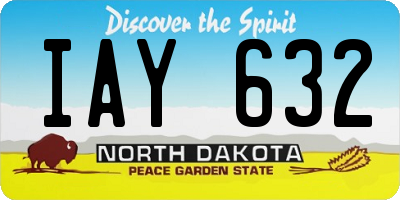 ND license plate IAY632