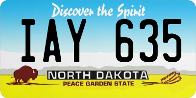 ND license plate IAY635