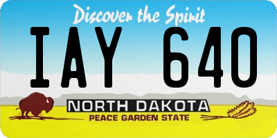 ND license plate IAY640