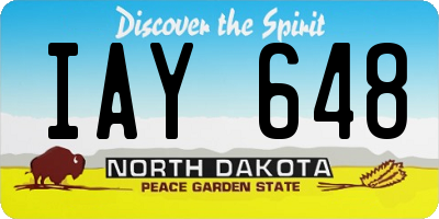 ND license plate IAY648