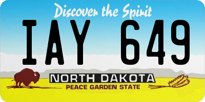 ND license plate IAY649