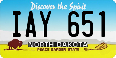 ND license plate IAY651
