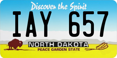 ND license plate IAY657