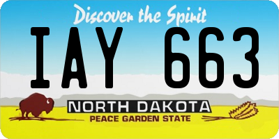 ND license plate IAY663