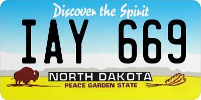 ND license plate IAY669