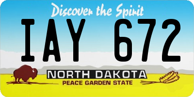 ND license plate IAY672