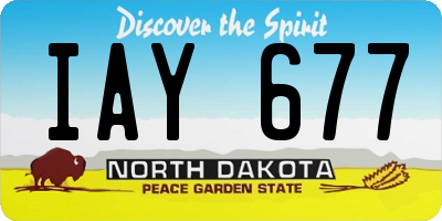 ND license plate IAY677