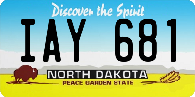 ND license plate IAY681