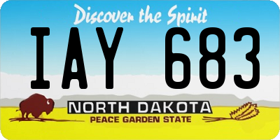 ND license plate IAY683