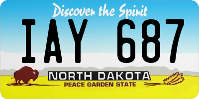 ND license plate IAY687