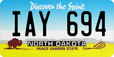 ND license plate IAY694