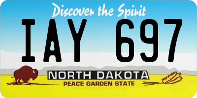 ND license plate IAY697