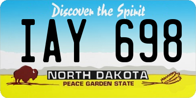 ND license plate IAY698