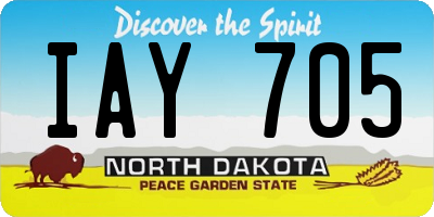 ND license plate IAY705