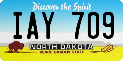 ND license plate IAY709