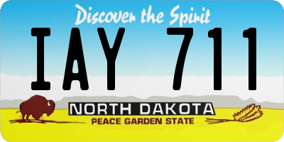 ND license plate IAY711