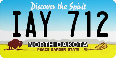 ND license plate IAY712
