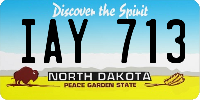 ND license plate IAY713