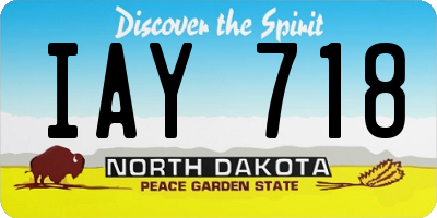 ND license plate IAY718