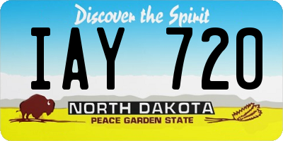 ND license plate IAY720