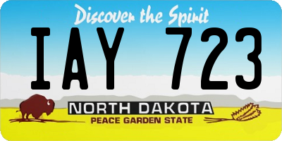 ND license plate IAY723