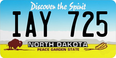 ND license plate IAY725