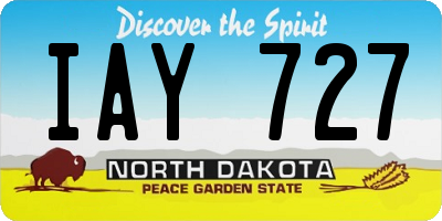 ND license plate IAY727