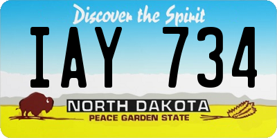 ND license plate IAY734