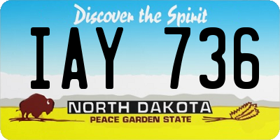 ND license plate IAY736