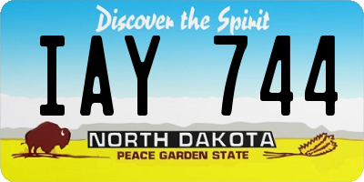 ND license plate IAY744