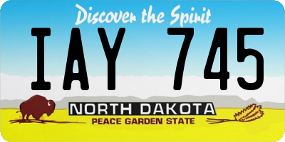 ND license plate IAY745