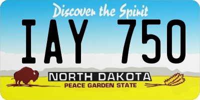 ND license plate IAY750