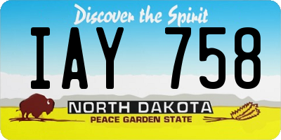 ND license plate IAY758