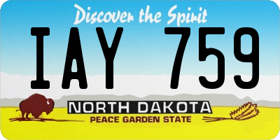 ND license plate IAY759
