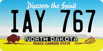 ND license plate IAY767