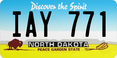 ND license plate IAY771