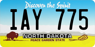 ND license plate IAY775
