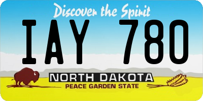 ND license plate IAY780