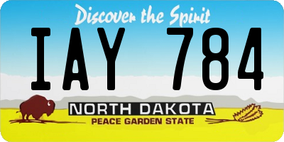 ND license plate IAY784