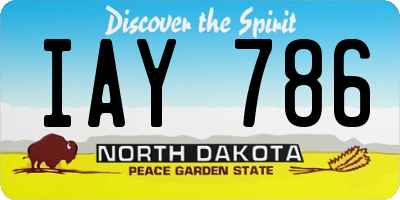 ND license plate IAY786