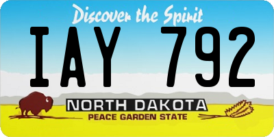 ND license plate IAY792