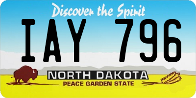ND license plate IAY796