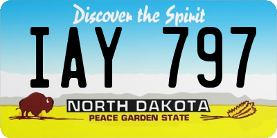 ND license plate IAY797