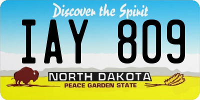 ND license plate IAY809