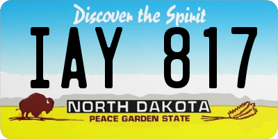 ND license plate IAY817