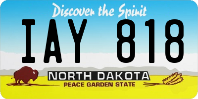 ND license plate IAY818
