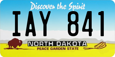 ND license plate IAY841